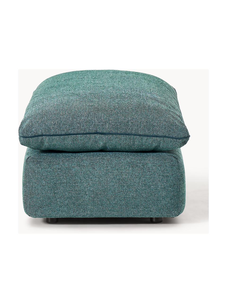 Pouf XL Felix, Tissu vert turquoise, larg. 140 x prof. 60 cm