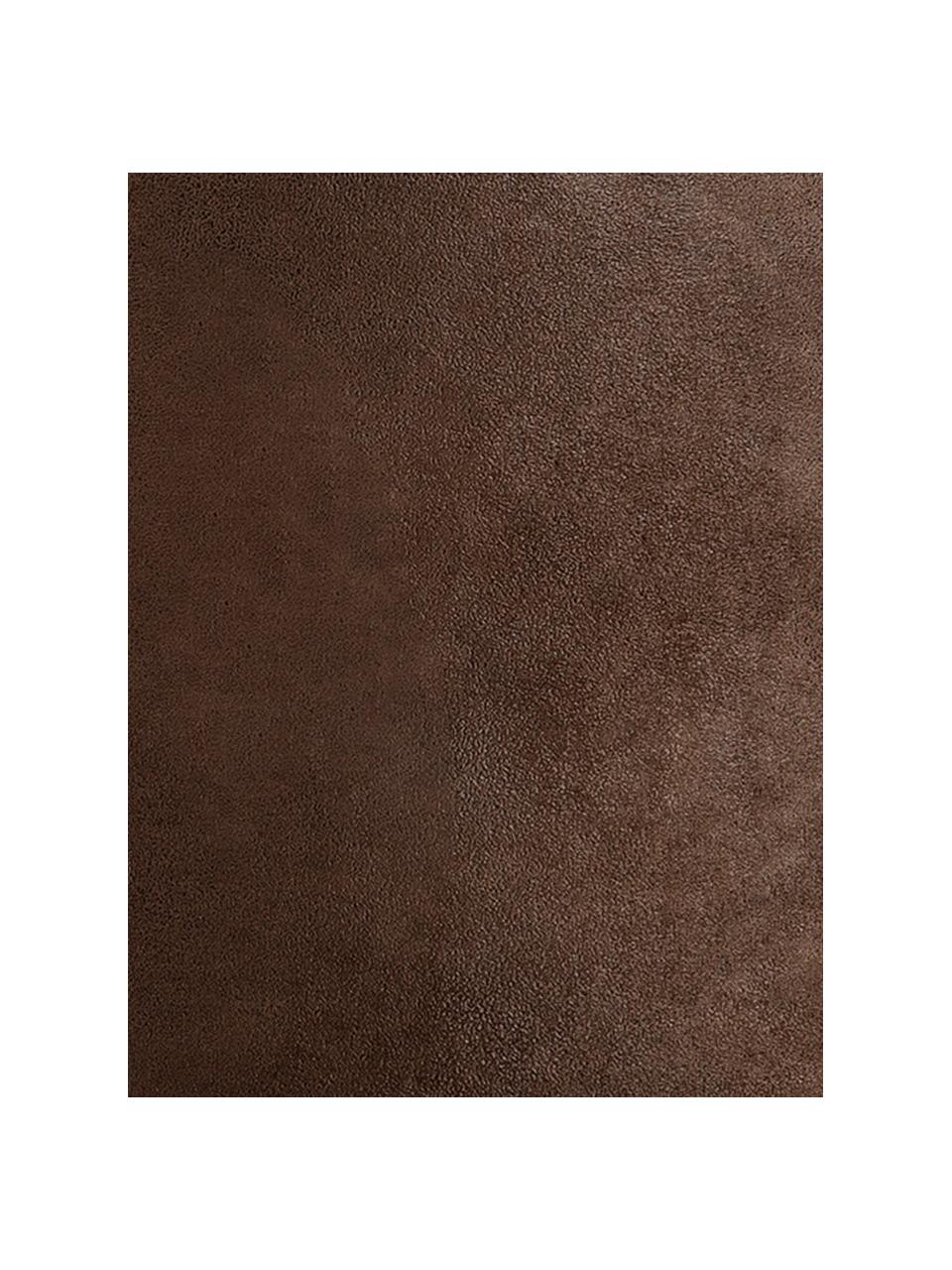 Pouf en cuir synthétique Cuba, Cuir synthétique brun, Ø 50 x haut. 30 cm