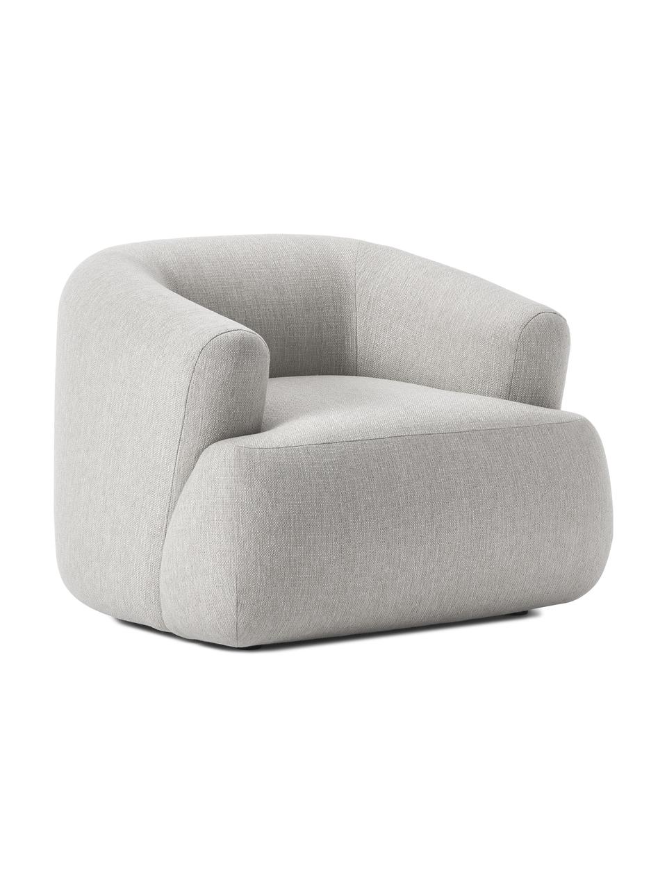 Fauteuil Sofia, Tissu gris clair, larg. 97 x prof. 84 cm