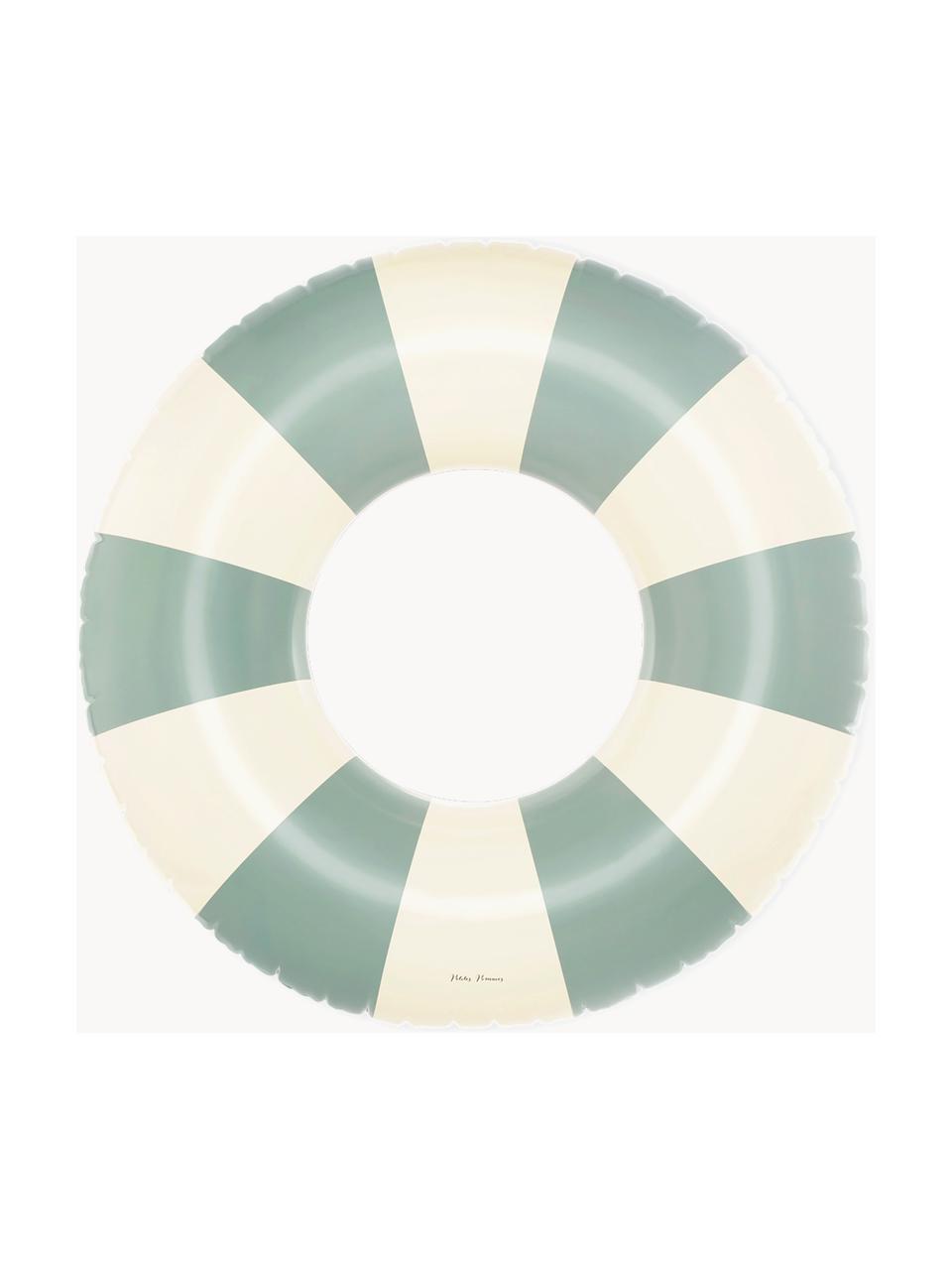 Ciambella fatta a mano Celine, Plastica PVC, Verde salvia, bianco latte, Ø 120 cm