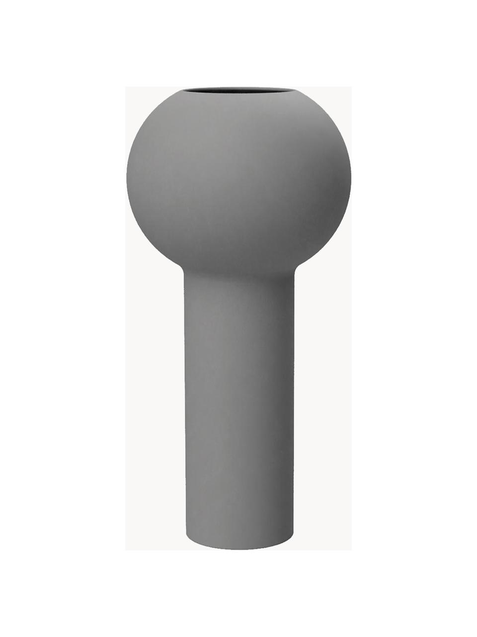 Vase peint à la main Pillar, Céramique, Gris foncé, Ø 17 x haut. 32 cm