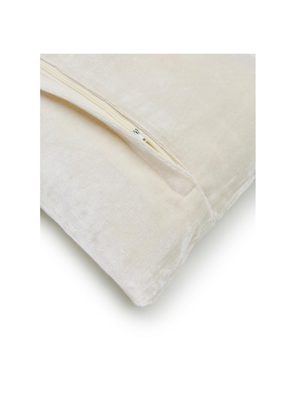 Coussin rectangulaire décoratif Dragonfly, Blanc, couleur dorée