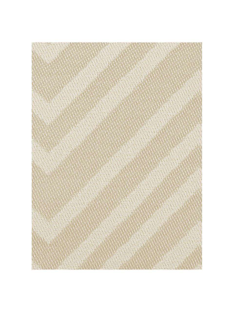 Housse de coussin d'extérieur imprimé zigzag Lobos, 100 % polyacrylique, Couleur sable, beige, larg. 30 x long. 50 cm