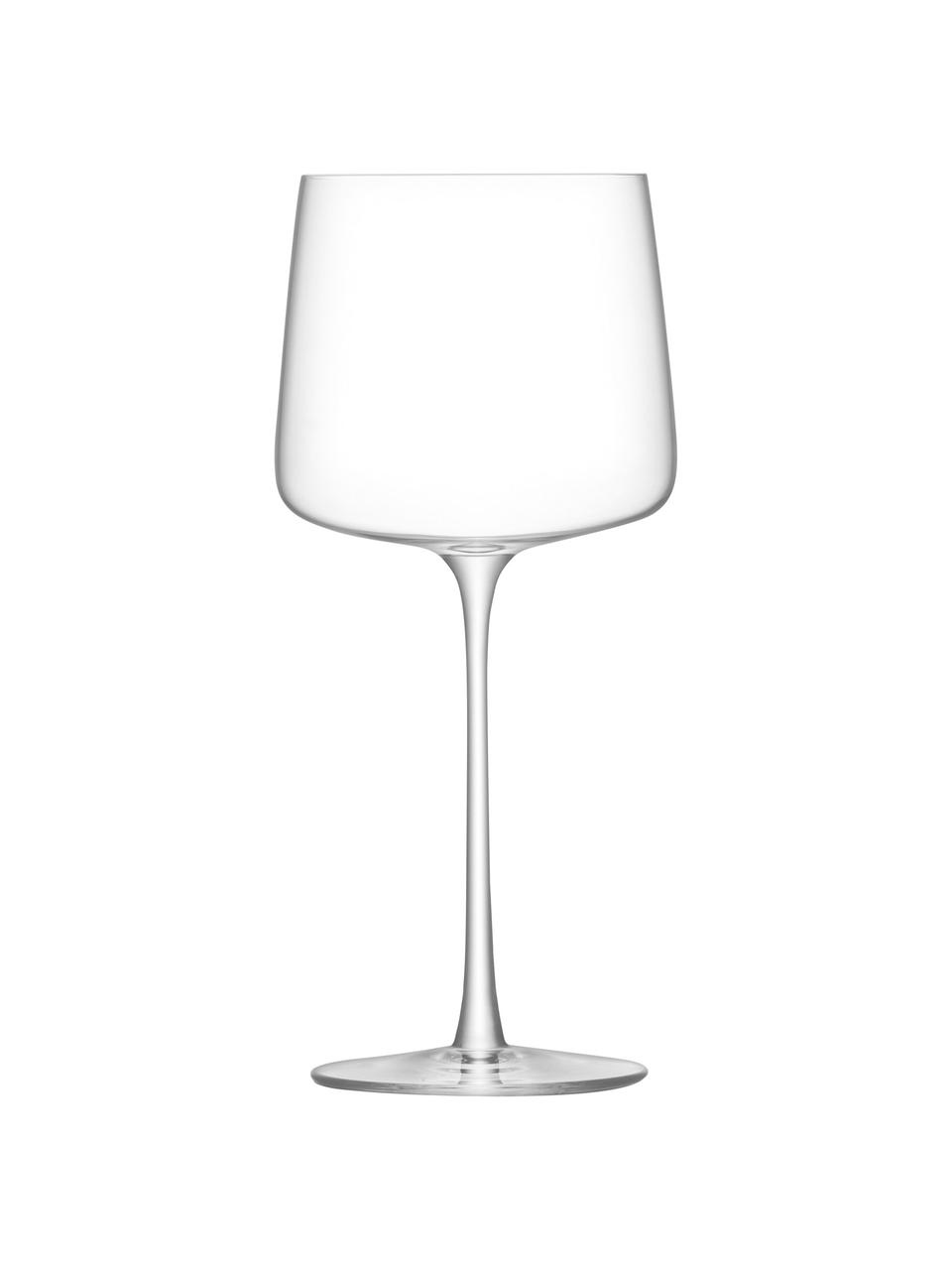 Rode wijnglazen Metropolitan, 4 stuks, Glas, Transparant, Ø 9 x H 20 cm, 400 ml