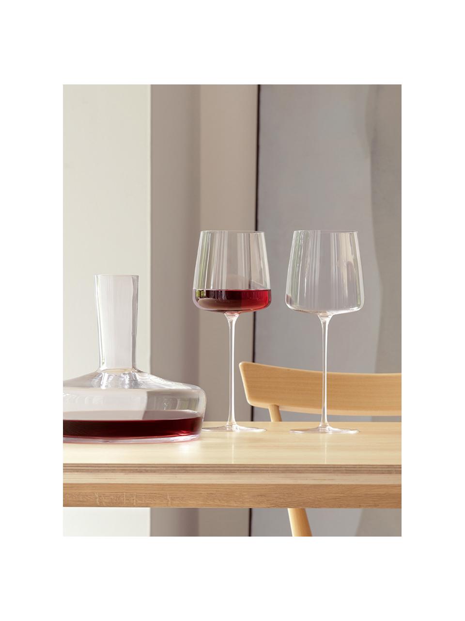 Copas de vino tinto Metropolitan, 4 uds., Vidrio, Transparente, Ø 9 x Al 20 cm, 400 ml