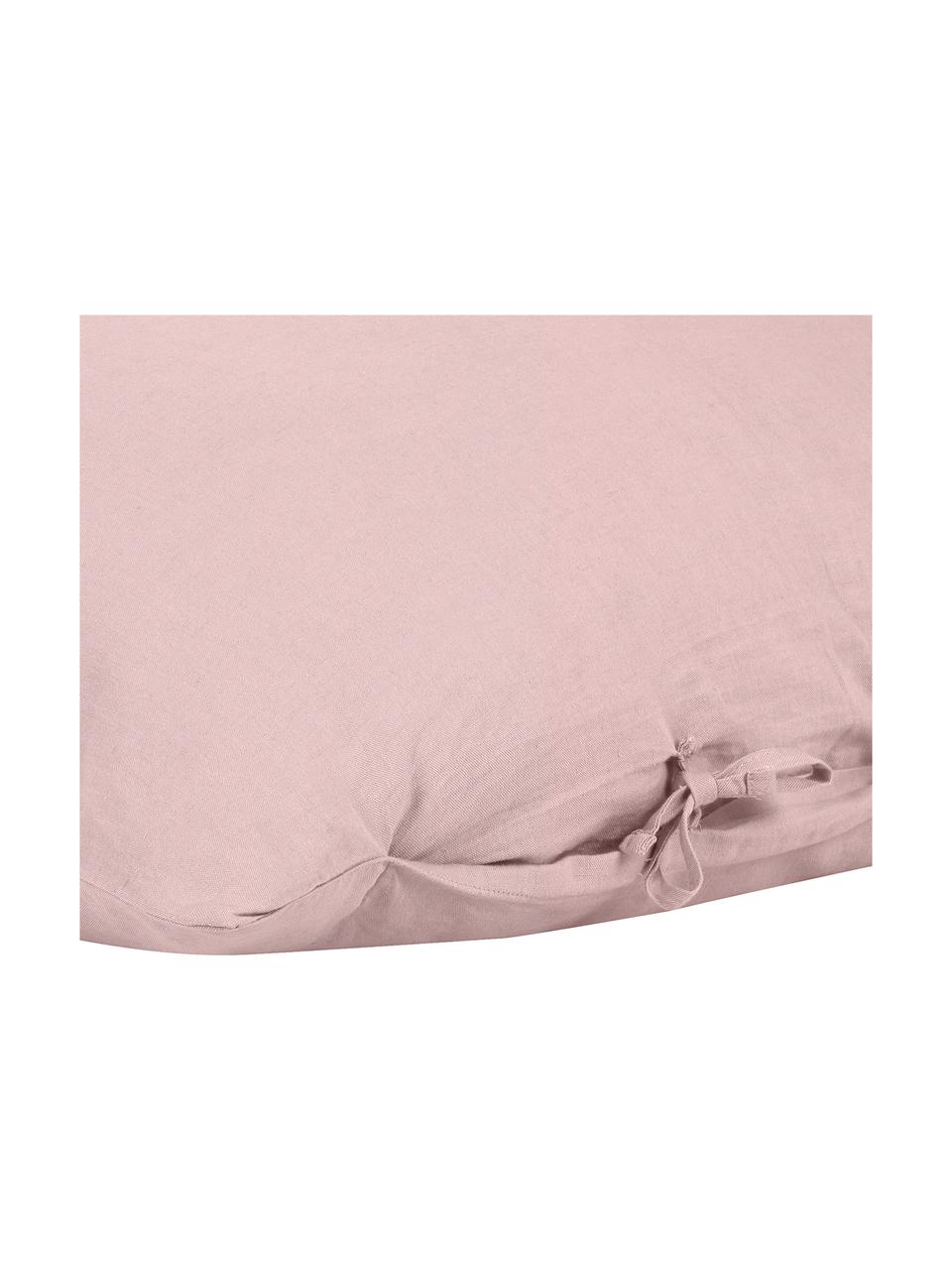 Ľanová obliečka na vankúš Indica, 2 ks, Staroružová, Š 40 x D 80 cm