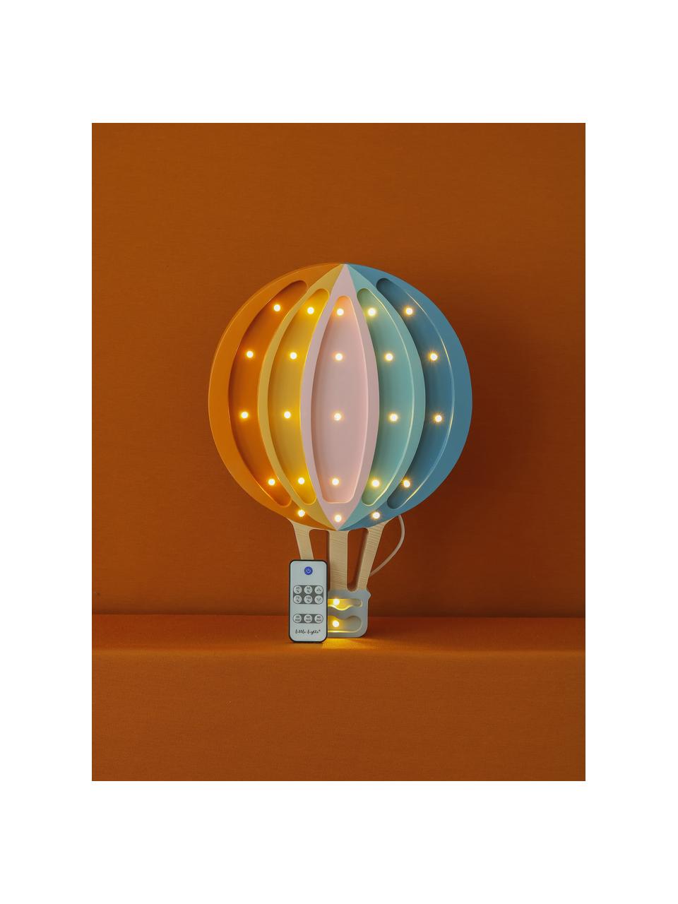 Handgefertigte LED-Kinderzimmerlampe Hot Air Baloon mit Timerfunktion und Fernbedienung, dimmbar, Kiefernholz, lackiert

Dieses Produkt wird aus nachhaltig gewonnenem, FSC®-zertifiziertem Holz gefertigt., Bunt, B 28 x H 39 cm