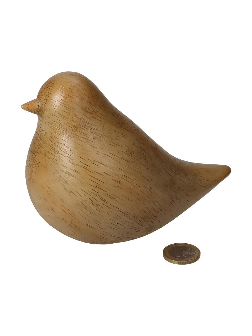 Figura decorativa Vogel, Poliresina, Beige, An 8 x Al 11 cm