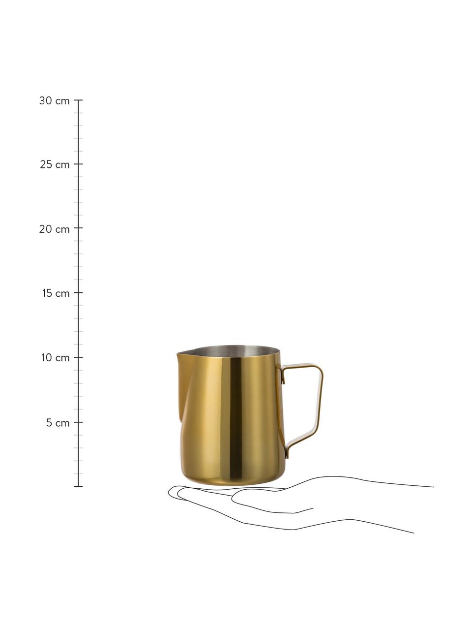 Lattiera in acciaio inossidabile dorato Curacao, 500 ml, Esterno: acciaio inossidabile, riv, Interno: acciaio inossidabile, Dorato, Ø 9 x Alt. 11 cm