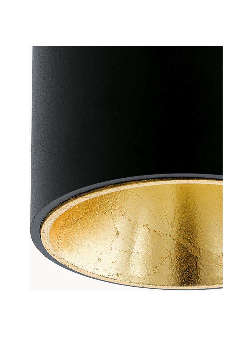LED plafondspot Marty, Zwart, goudkleurig, Ø 10 x H 12 cm