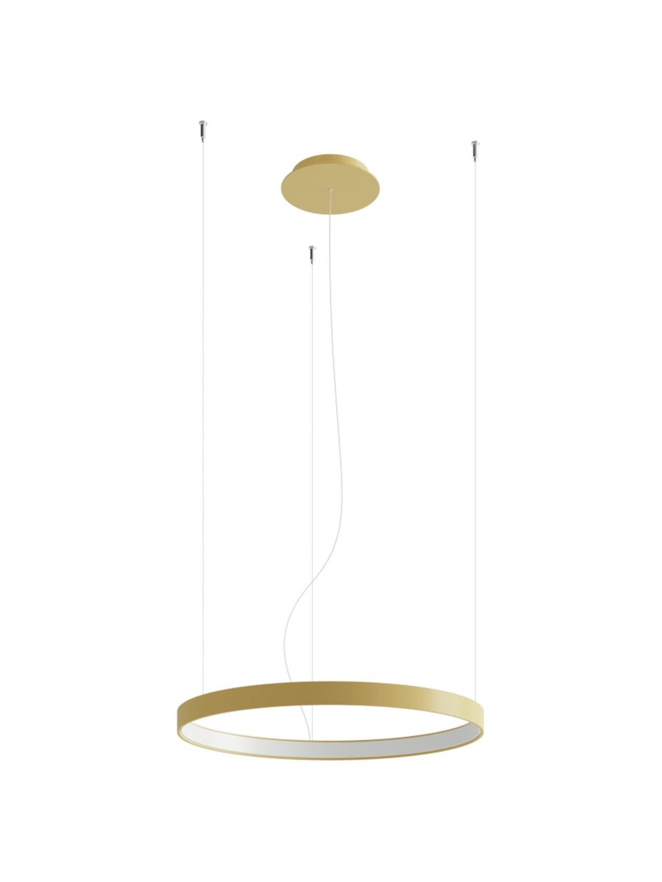 Lampada a sospensione a LED fatta a mano Tim, varie misure, Dorato opaco, Ø 55 cm