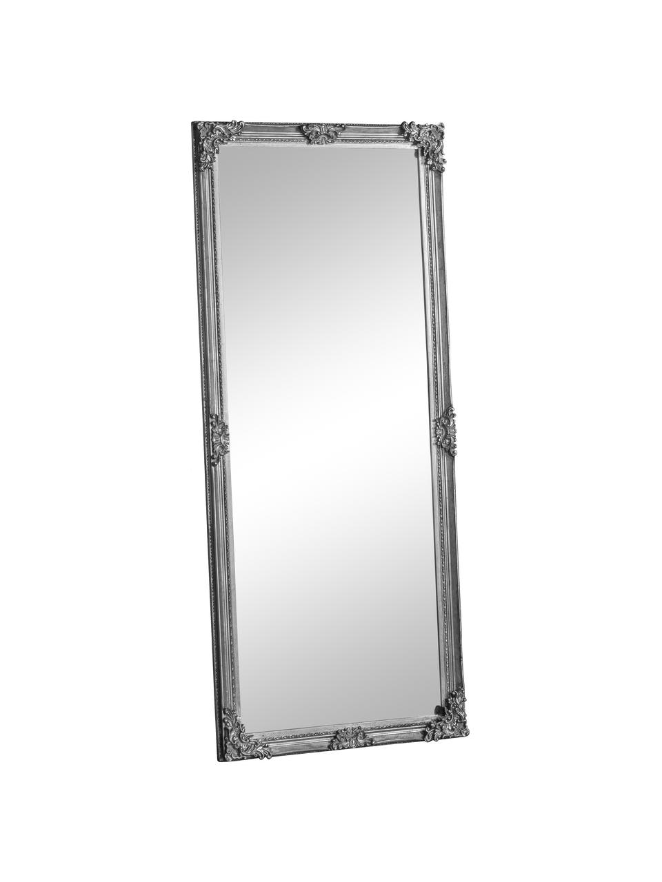 Miroir rectangulaire argent à poser contre mur Fiennes, Couleur argentée, larg. 70 x haut. 160 cm