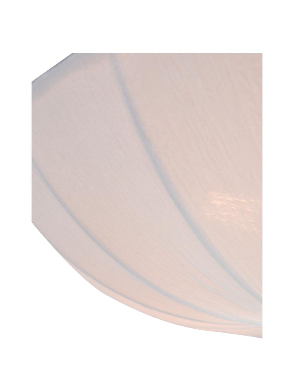 Lampada da soffitto in tessuto bianco Minnie, Paralume: tessuto, Struttura: metallo rivestito, Baldacchino: metallo rivestito, Bianco, Ø 60 x Alt. 25 cm