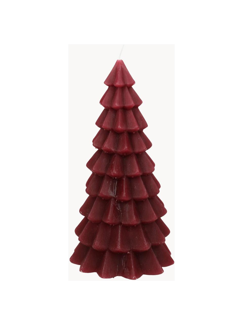 Bougie Christmas Tree, haut. 20 cm, Cire de paraffine, Rouge, Ø 10 x haut. 20 cm