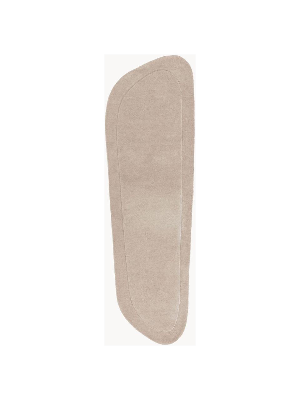 Alfombra corredor artesanal de lana con forma orgánica Shape, 100% lana

Las alfombras de lana se pueden aflojar durante las primeras semanas de uso, la pelusa se reduce con el uso diario., Beige claro, An 80 x L 250 cm