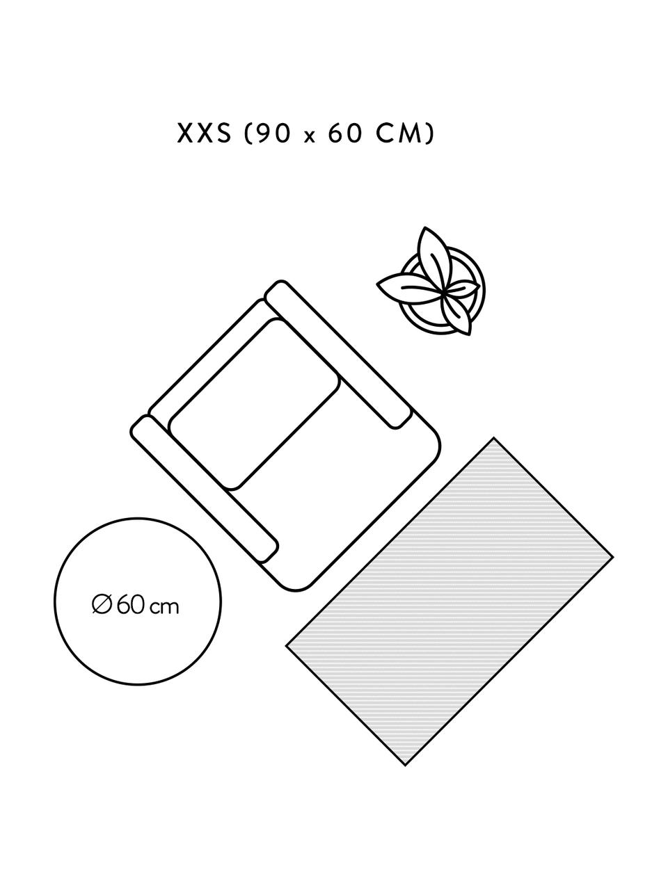 Dywan z bawełny z frędzlami Tanger, 100% bawełna, Odcienie kremowego,terakota, S 60 x D 90 cm (Rozmiar XXS)