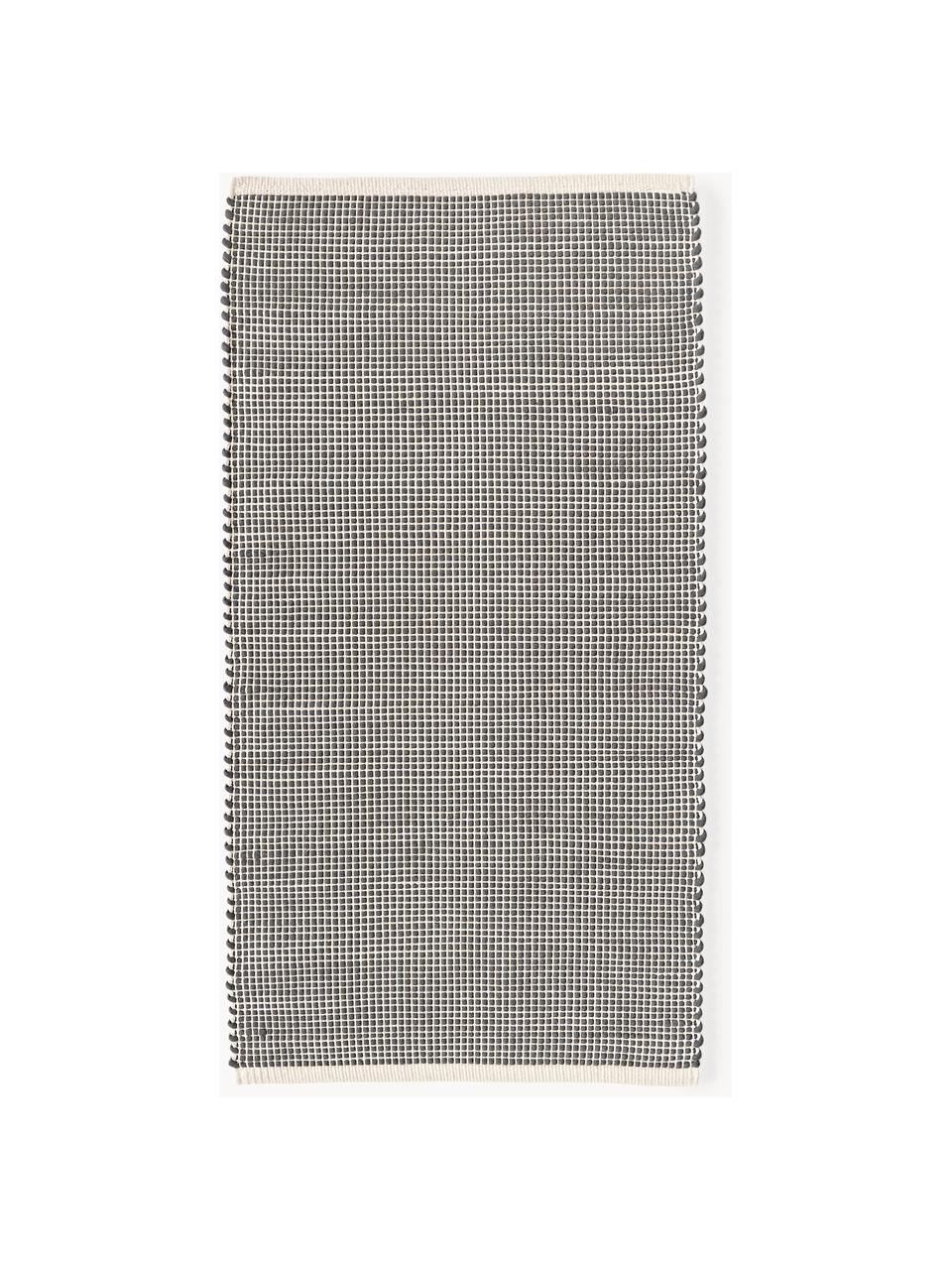 Alfombra artesanal de lana Amaro, 67% lana (certificado RWS), 33% algodón 

Las alfombras de lana se pueden aflojar durante las primeras semanas de uso, la pelusa se reduce con el uso diario., Gris, beige claro, An 80 x L 150 cm (Tamaño XS)