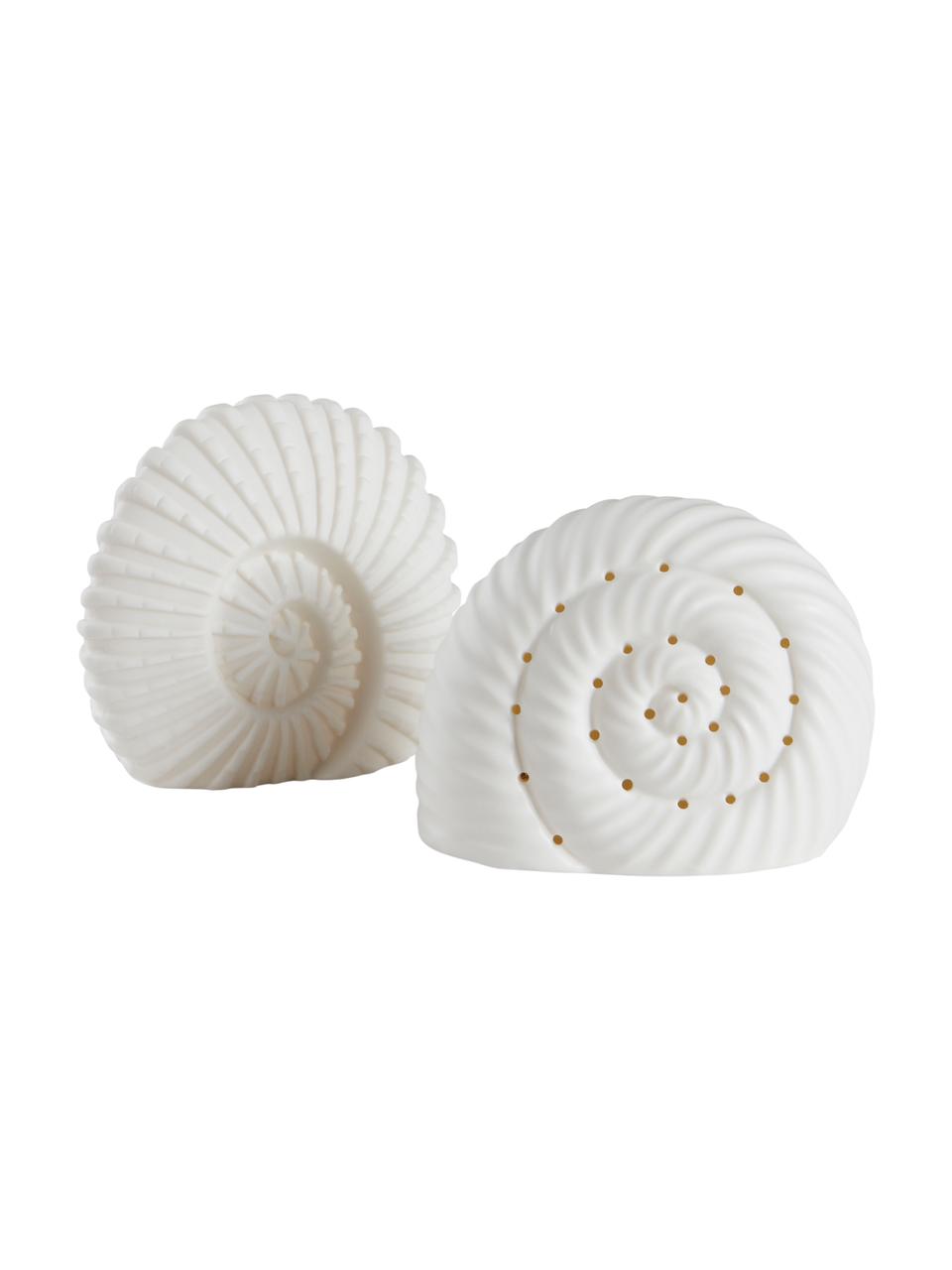 Set de lámparas infantiles LED Willow, 2 uds, a pilas, Cerámica, Off White, Set de diferentes tamaños