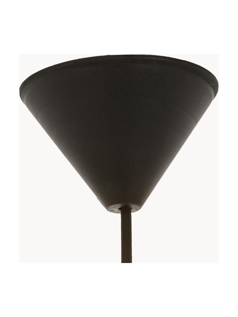 Kleine hanglamp Ray, Zwart, eikenhout, Ø 12 x H 10 cm