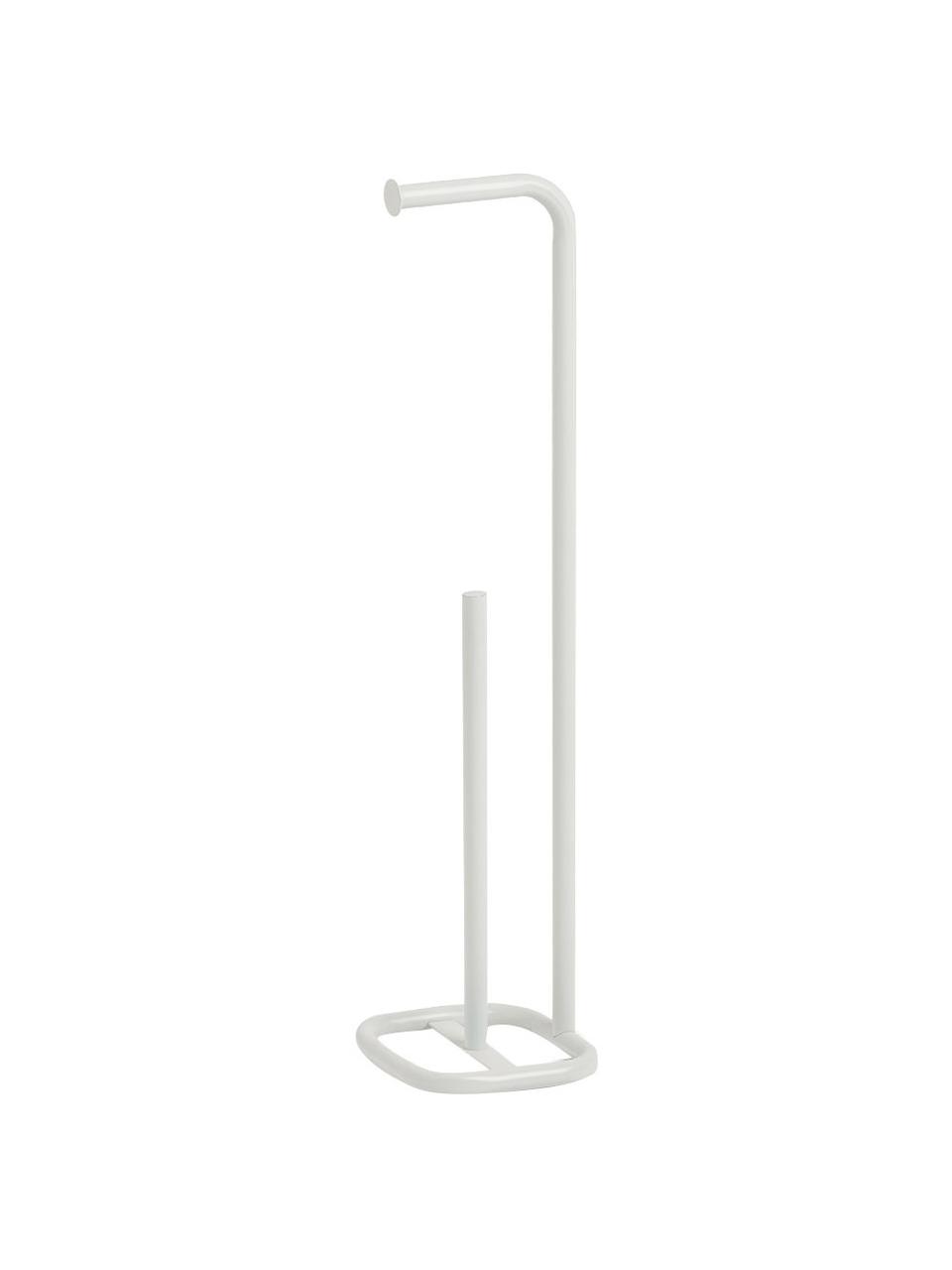 Portarrollos de baño de metal Mella, Metal recubierto, Blanco, Ø 18 x Al 73 cm