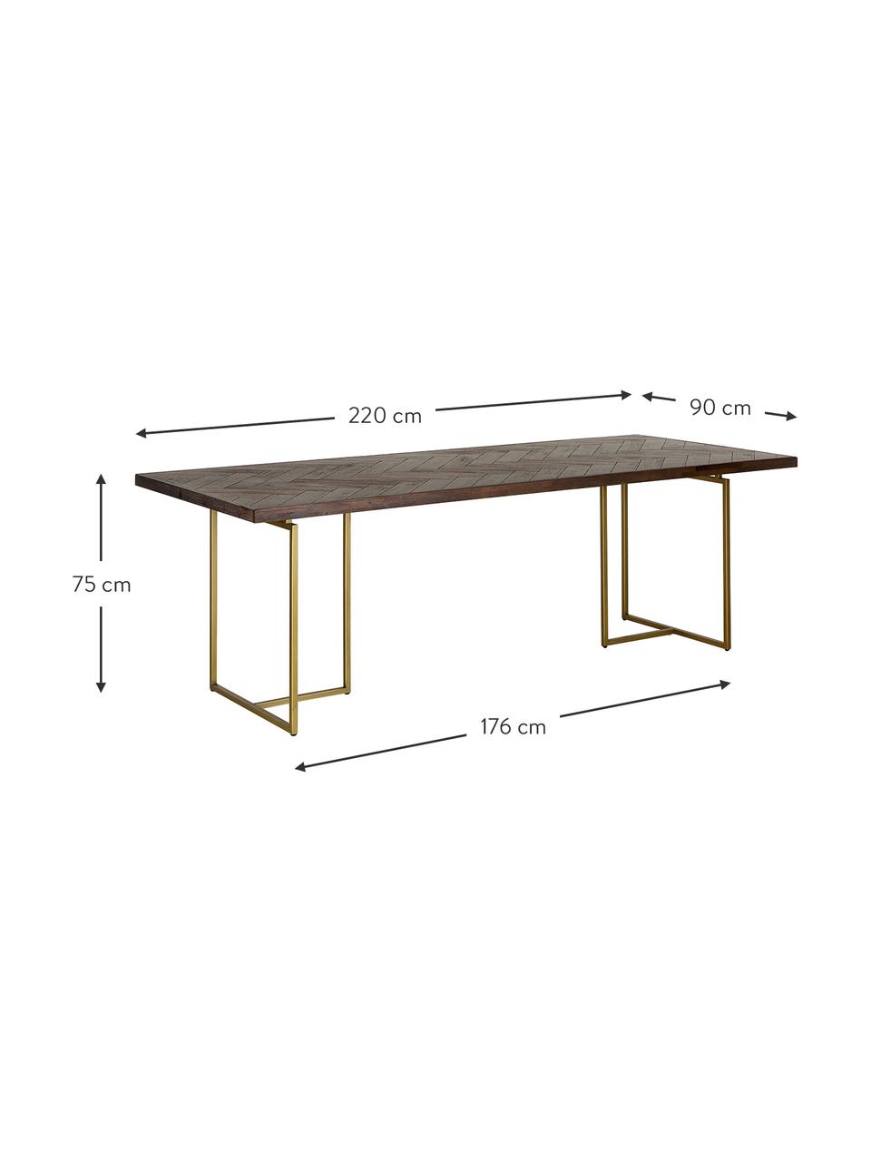 Esstisch Class mit Fischgrätenmuster, in verschiedenen Grössen, Tischplatte: Mitteldichte Holzfaserpla, Holz, B 180 x T 90 cm