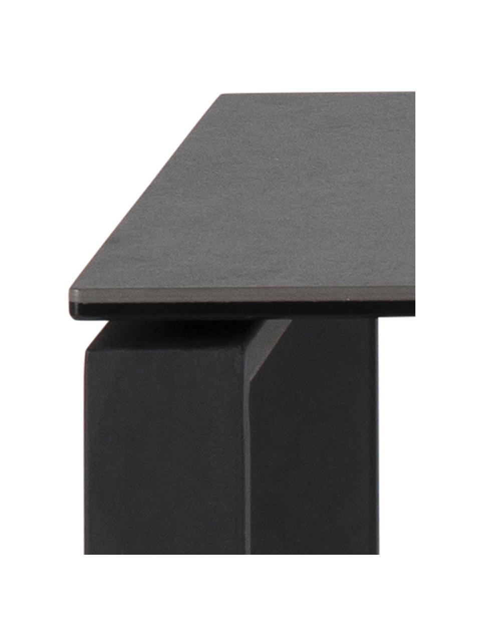 Consola con tablero de cerámica Katrine, Patas: metal con pintura en polv, Tablero: cerámica, Gris oscuro, An 110 x Al 76 cm