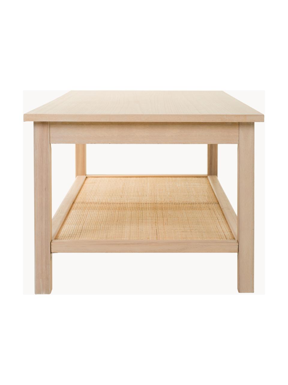 Tavolino da salotto in legno Cayetana, Ripiano: pannello di fibra a media, Legno chiaro, marrone chiaro, legno di bambù, Larg. 120 x Prof. 60 cm