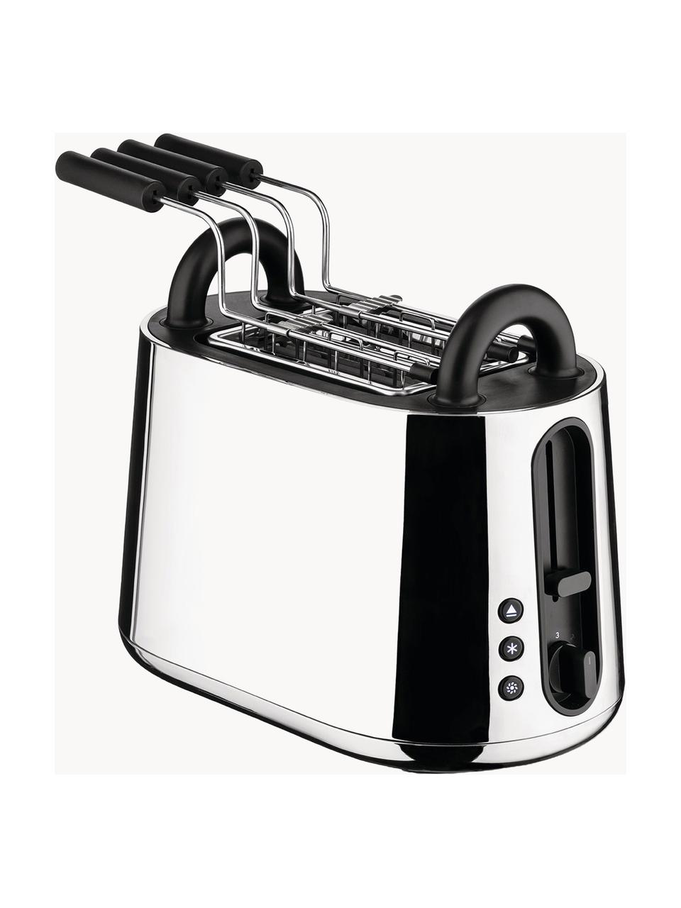 Toaster Toru, Edelstahl 18/10, thermoplastisches Harz, Silberfarben, Schwarz, B 32 x T 19 cm