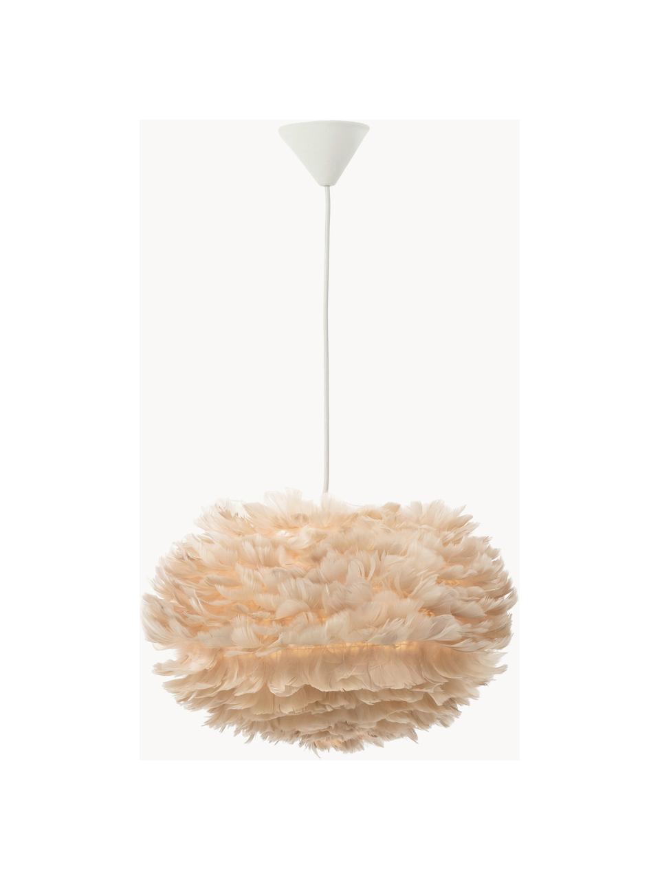 Suspension en plumes Eos, Beige clair, Ø 45 x haut. 30 cm