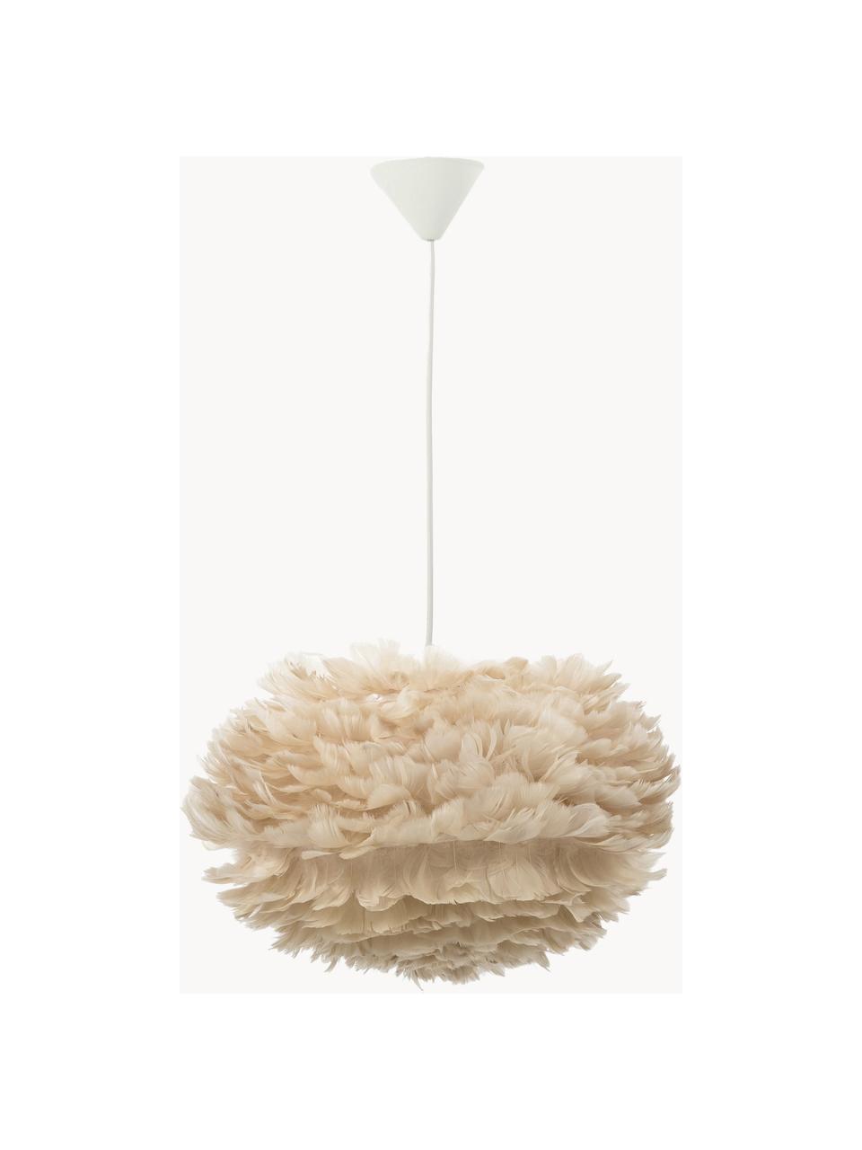 Suspension en plumes Eos, Beige clair, Ø 45 x haut. 30 cm