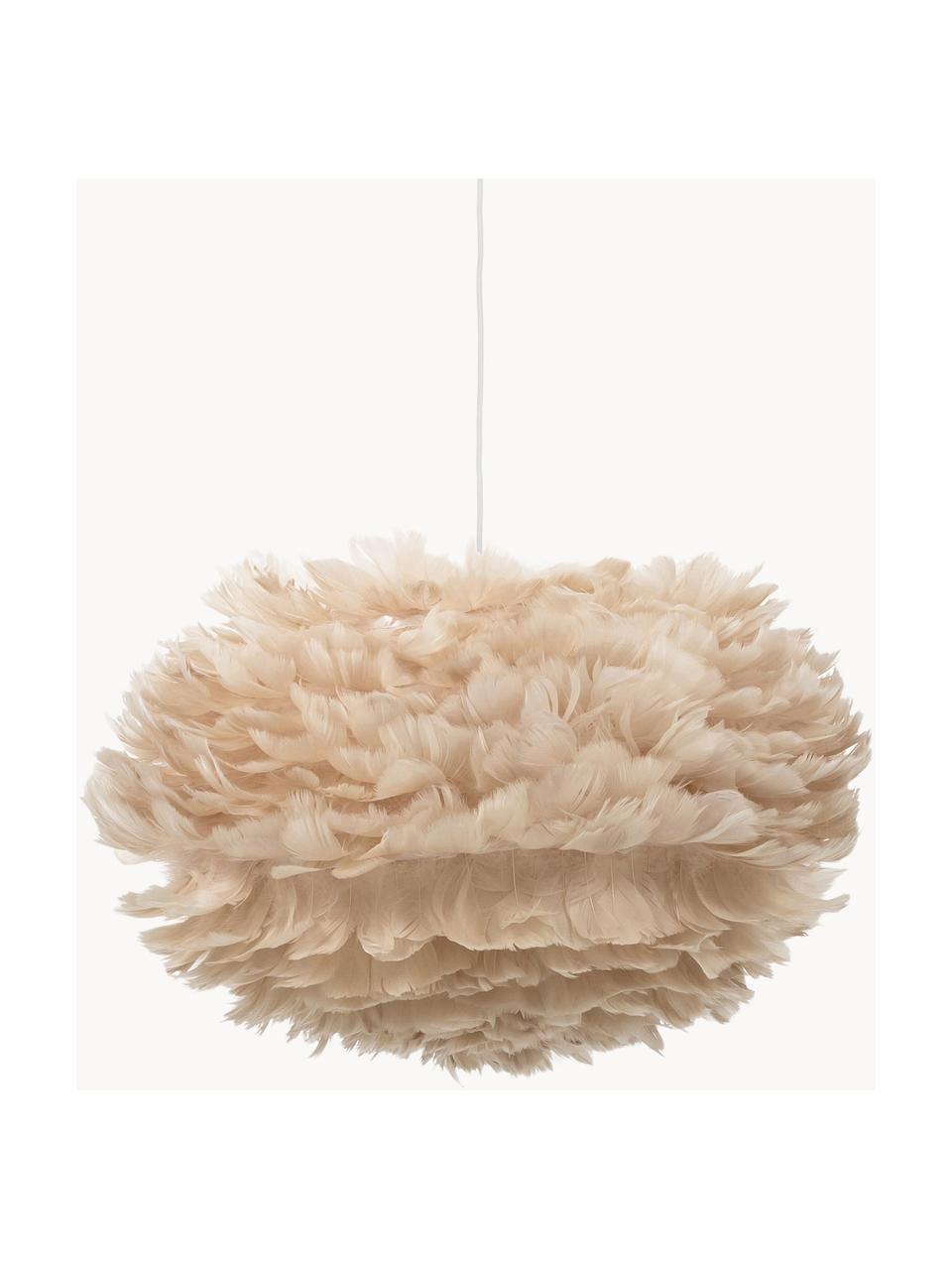 Suspension en plumes Eos, Beige clair, Ø 45 x haut. 30 cm