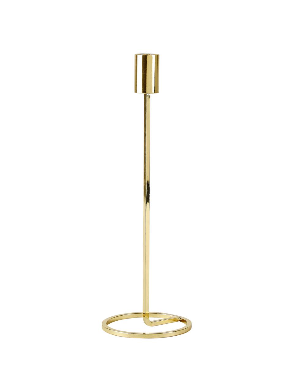 Candelabro Goldie, Metal pintado, Dorado, Ø 10 x Al 29 cm