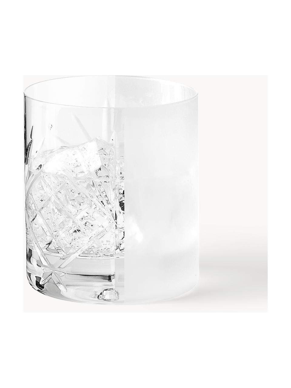 Set di 6 bicchieri con struttura in rilievo Relief, Vetro, Trasparente, Ø 9 x Alt. 9 cm, 280 ml