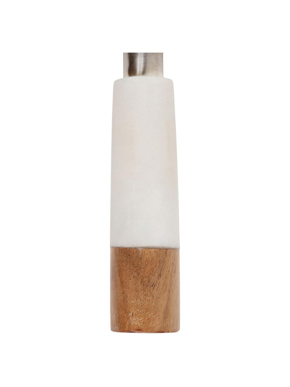 Komplet noży do serów Nevada, 3 elem., Stal szlachetna, marmur, drewno naturalne, Beżowy, biały lekko marmurowy, D 21 cm