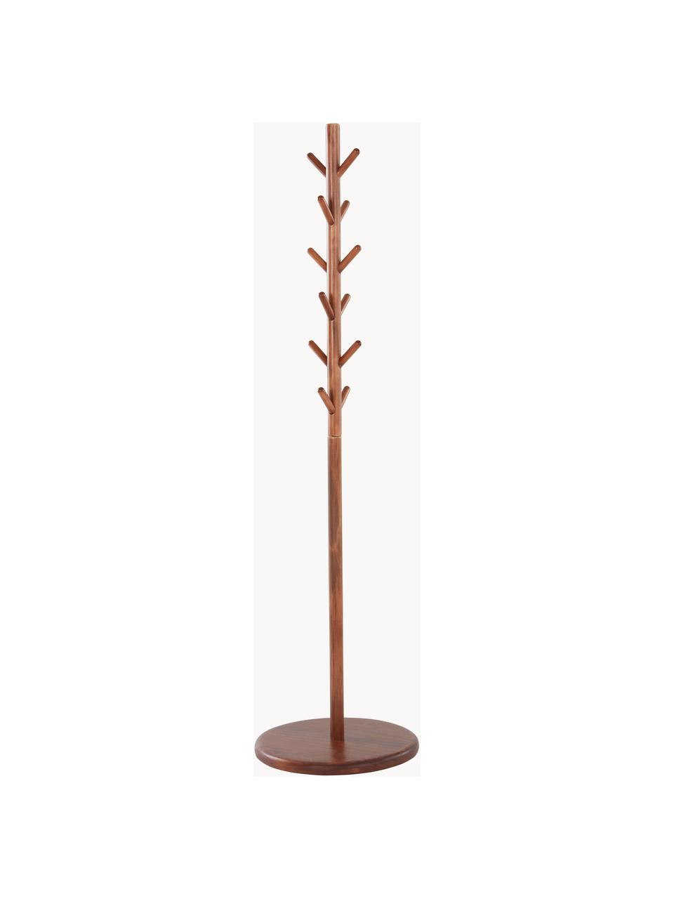 Wieszak stojący z drewna sosnowego Eddison, Drewno sosnowe, Drewno sosnowe lakierowane na ciemno, Ø 39 x W 150 cm
