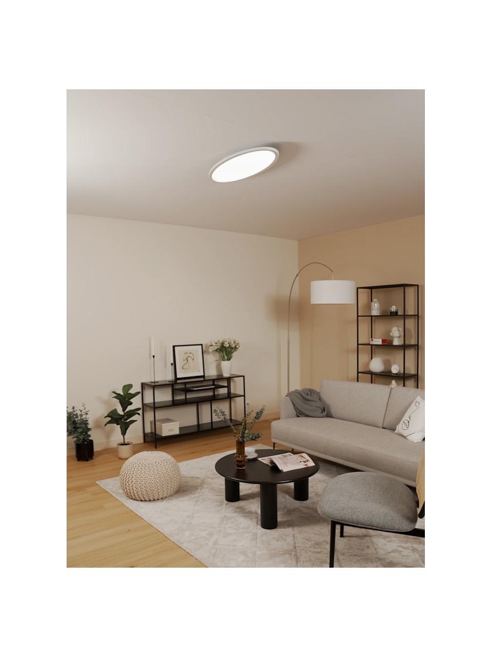 Ovaal dimbaar LED paneel Pesaro met afstandsbediening, Diffuser: kunststof, Wit, 80 x 6 cm