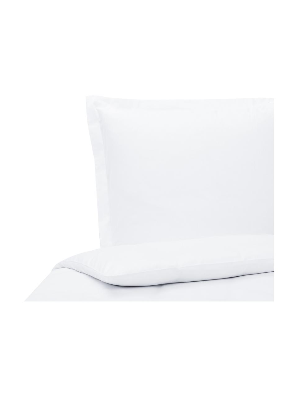 Housse de couette en satin de coton Premium, Blanc, larg. 140 x long. 200 cm