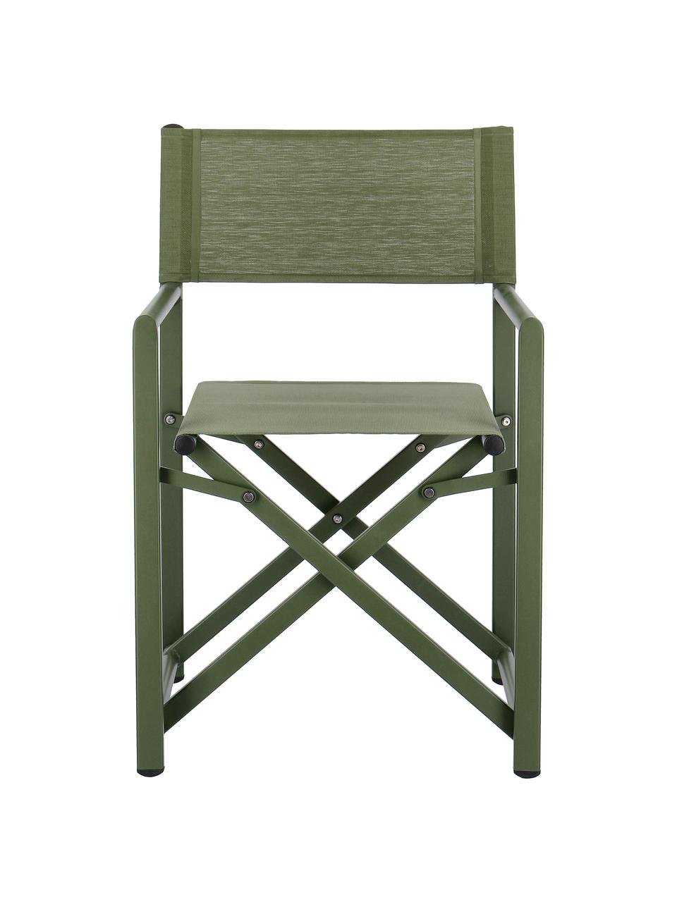 Silla plegable para exterior Taylor, Asiento: plástico (610 g/m²), Estructura: aluminio con pintura en p, Verde, An 55 x F 45 cm