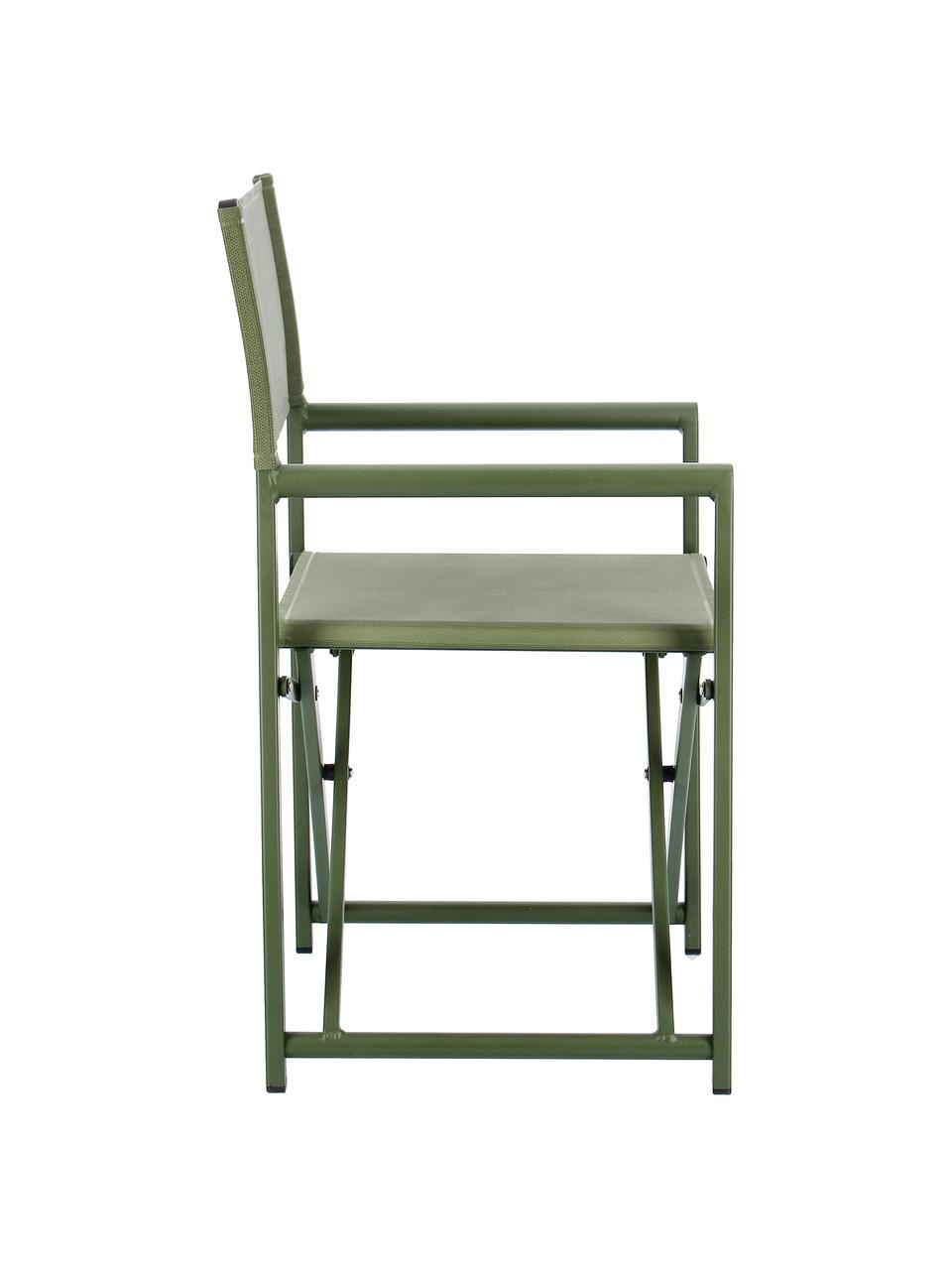 Silla plegable para exterior Taylor, Asiento: plástico (610 g/m²), Estructura: aluminio con pintura en p, Verde, An 55 x F 45 cm