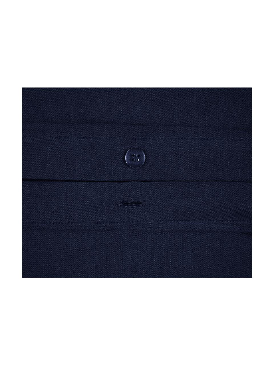 Baumwollsatin-Bettdeckenbezug Comfort, Webart: Satin, leicht glänzend Fa, Dunkelblau, B 200 x L 210 cm
