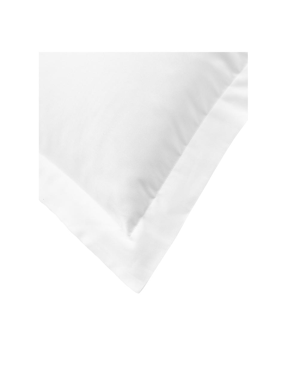 Federa in raso di cotone Premium, Bianco, Larg. 50 x Lung. 80 cm