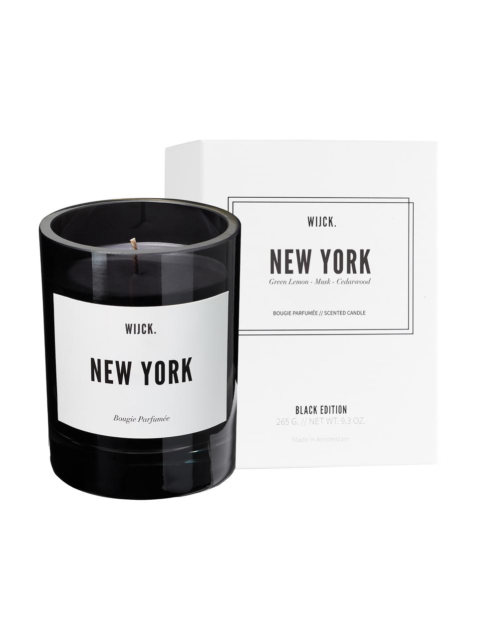 Świeca zapachowa New York (zielona cytryna, róża i drewno), Zielona cytryna, róża & drewno, Ø 8 x W 11 cm