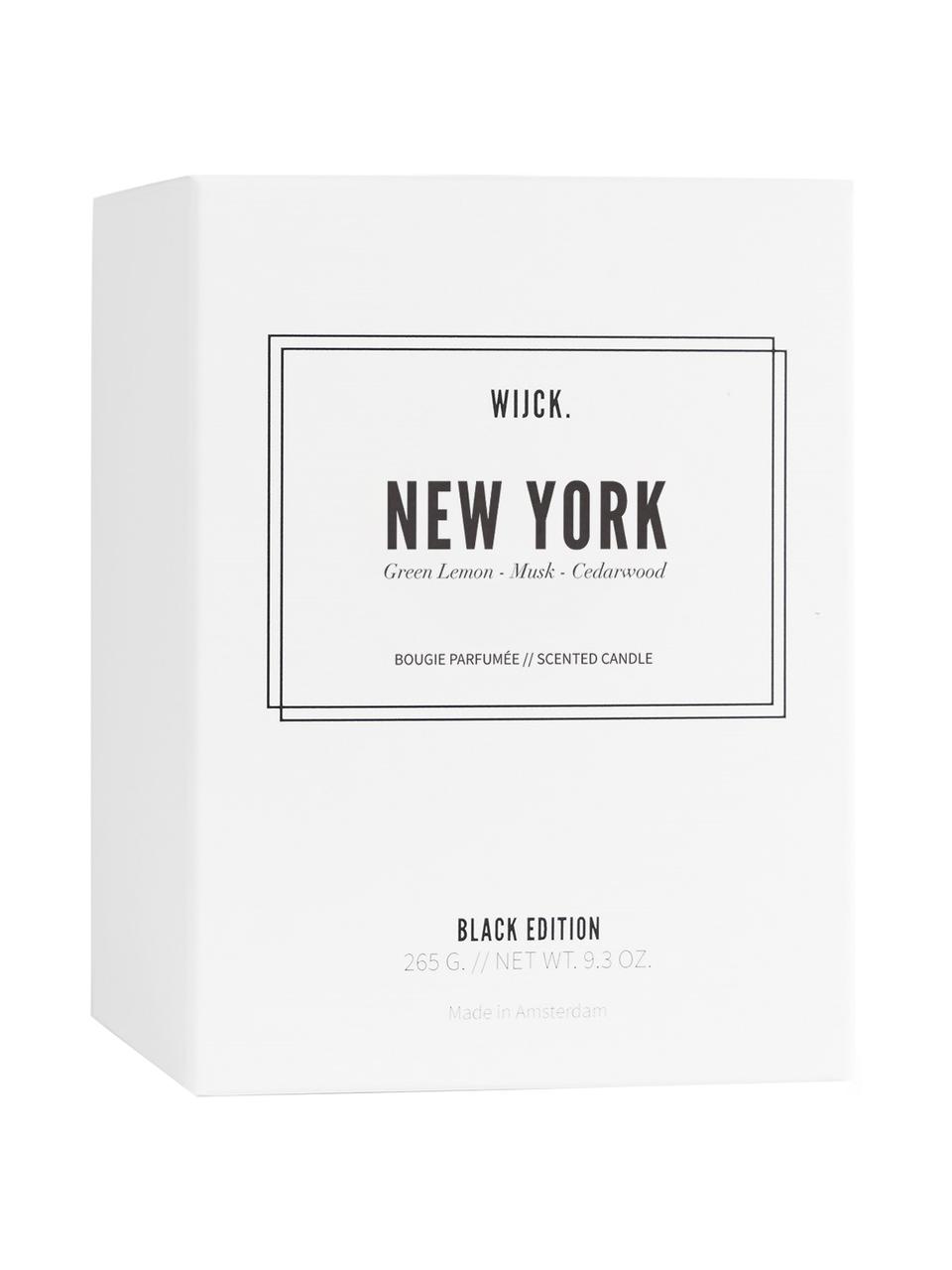 Duftkerze New York (Grüne Zitrone, Rosen & Holz), Behälter: Glas, mundgeblasen, Grüne Zitrone, Rosen & Holz, Ø 8 x H 11 cm