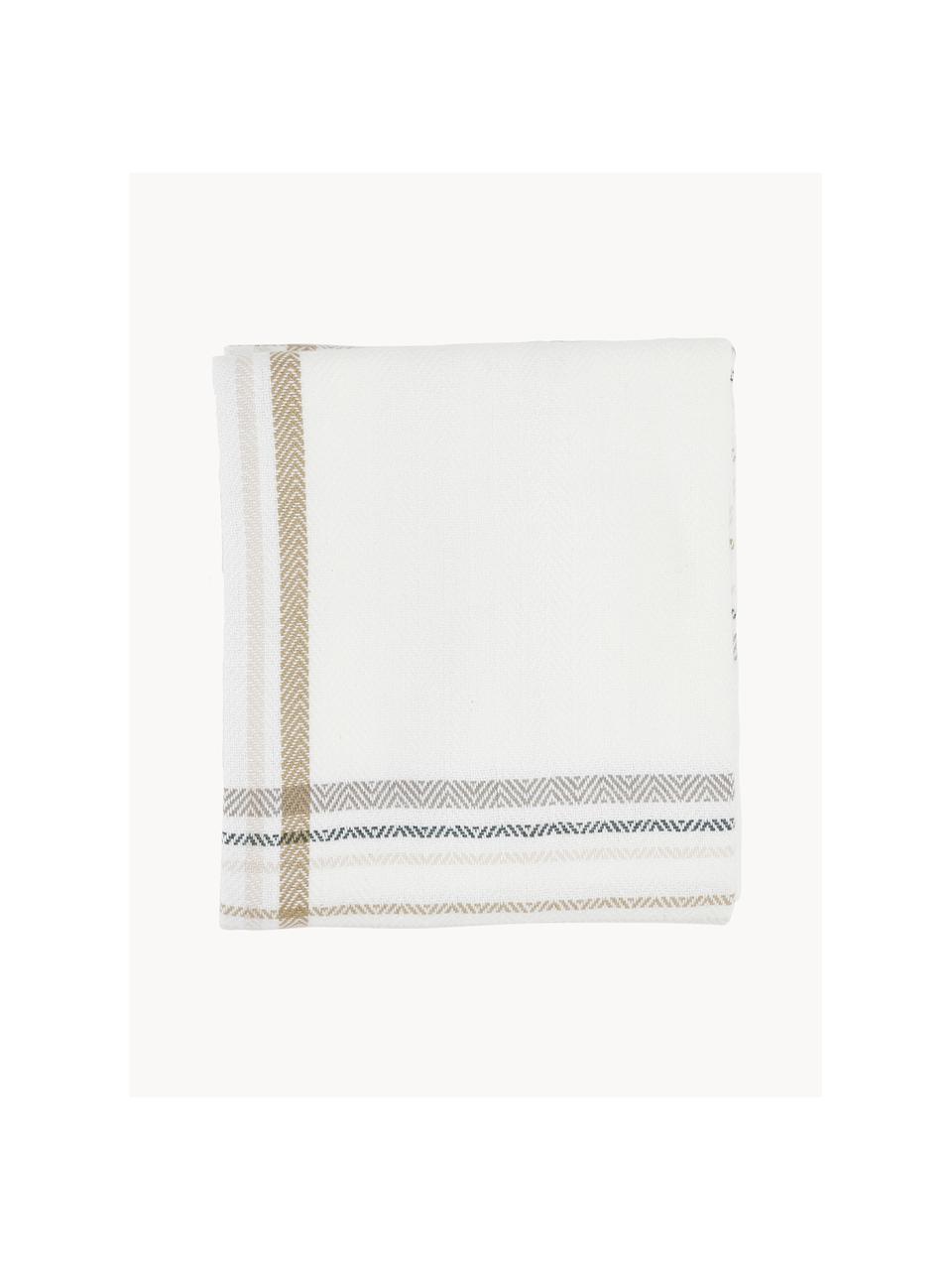 Paño de cocina Gift, 100% algodón ecológico con certificado GOTS, Blanco, beige y tonos marrones, An 53 x L 86 cm