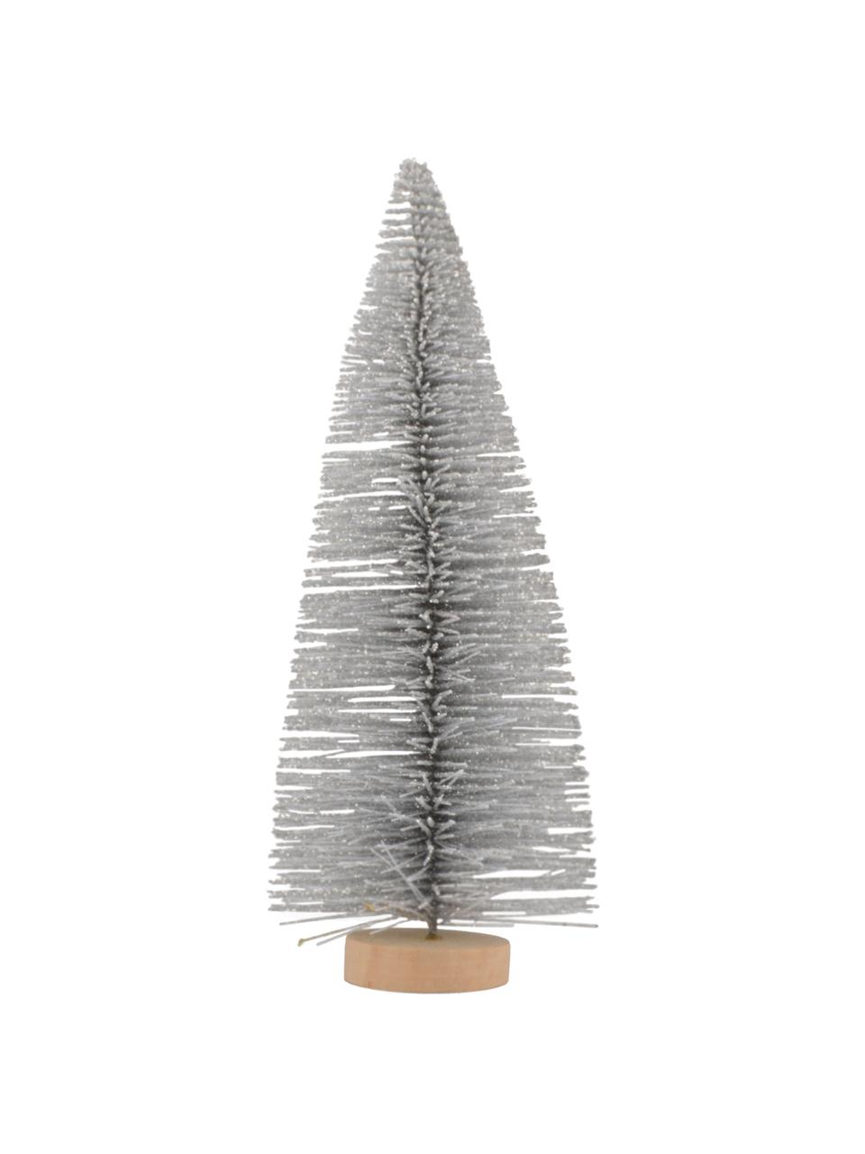 Deko-Objekt Christmas Tree, Metall, Silberfarben, Hellbraun, Ø 8 x H 20 cm