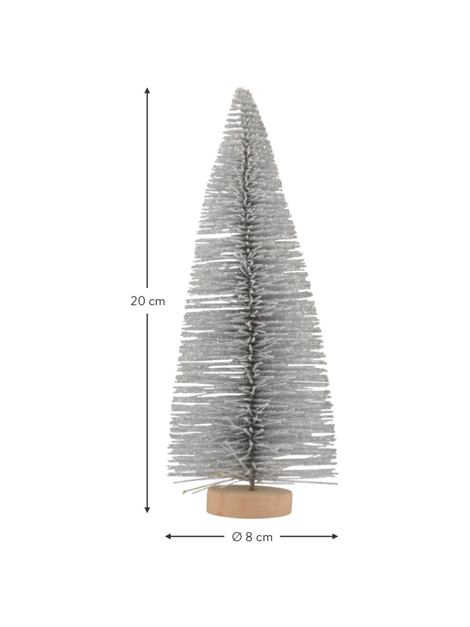 Deko-Objekt Christmas Tree, Metall, Silberfarben, Hellbraun, Ø 8 x H 20 cm