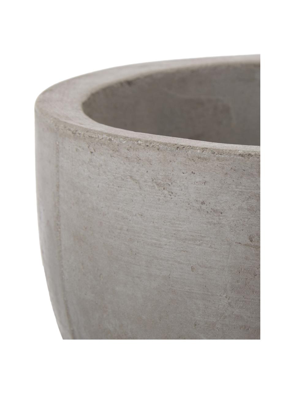 Velký květináč z cementu Rom, Beton, Šedá, Ø 23 cm, V 18 cm