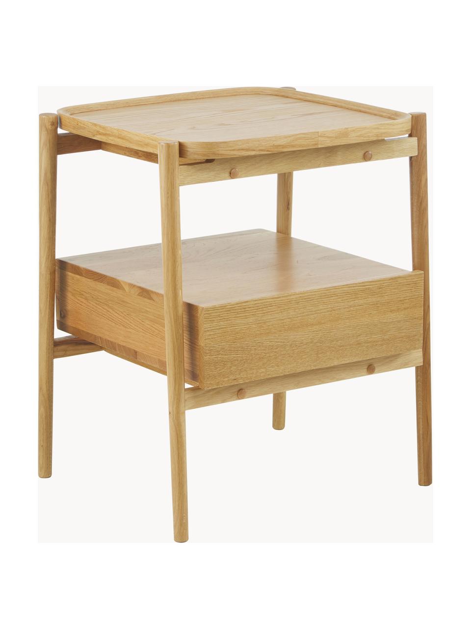 Nočný stolík z dubového dreva Tony, Dubové drevo, Š 49 x V 60 cm
