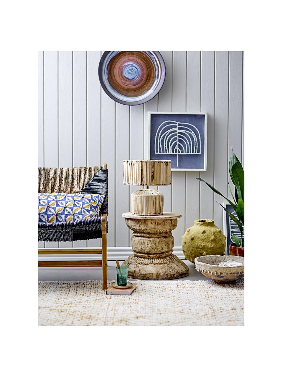 Set 2 oggetti da parete Abia, Pannello di fibra a media densità (MDF), carta, legno di abete, Grigio, bianco, Larg. 42 x Alt. 42 cm