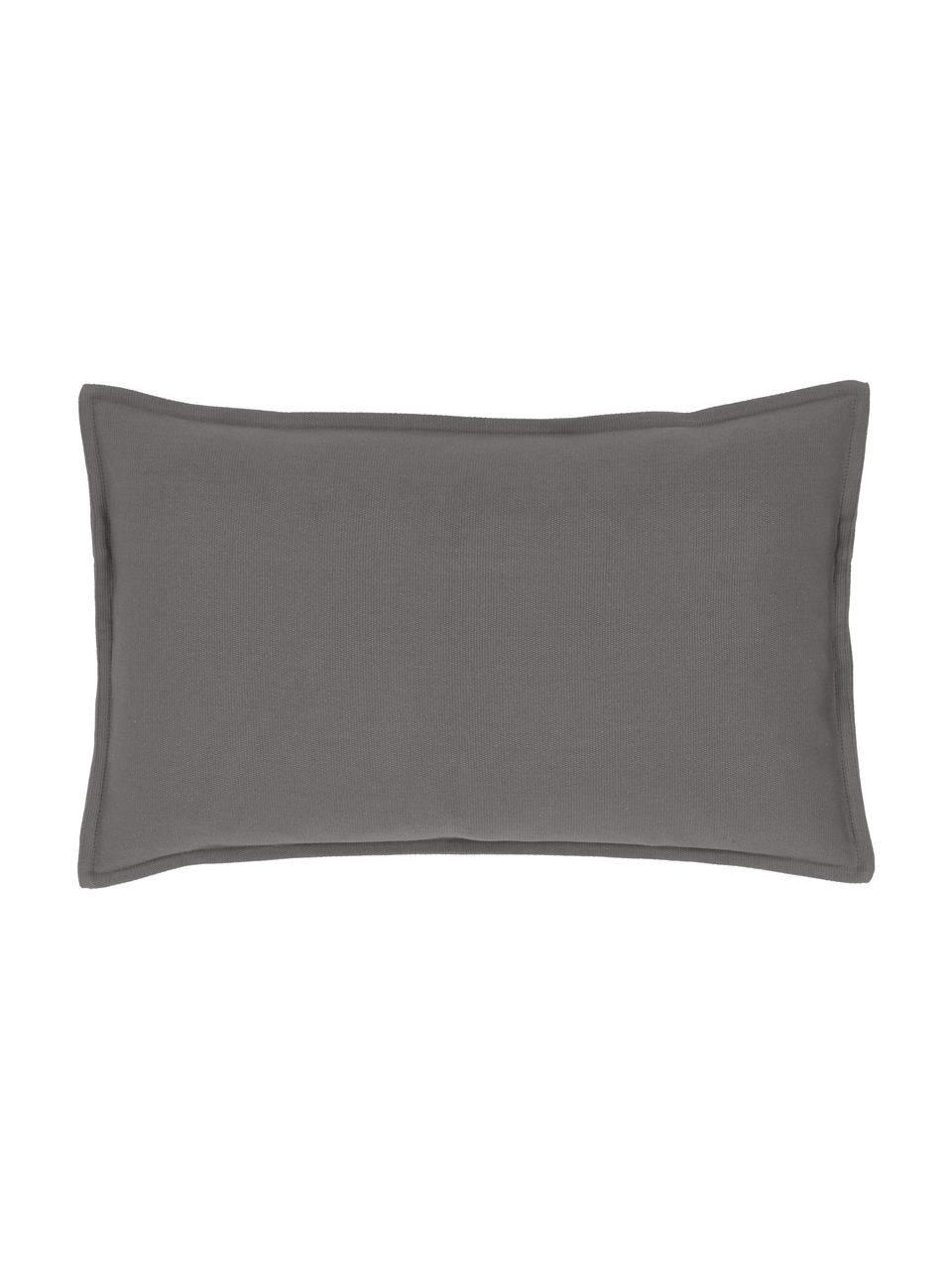 Housse de coussin en coton gris foncé Mads, 100 % coton, Gris foncé, larg. 30 x long. 50 cm